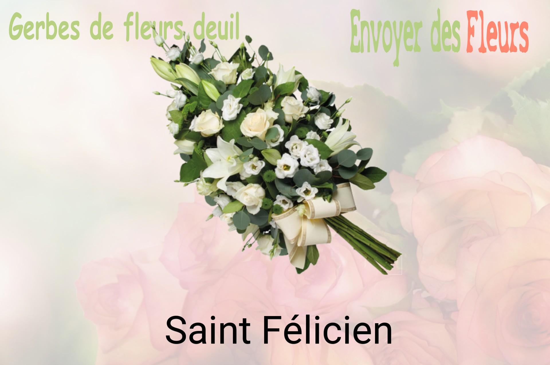 Gerbe de fleurs de deuil livrée à Saint-Félicien